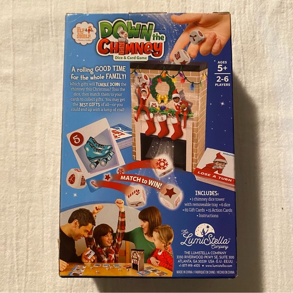 The Elf on the Shelf Down the Chimney Dice & Card Game - Picture 2 of 2